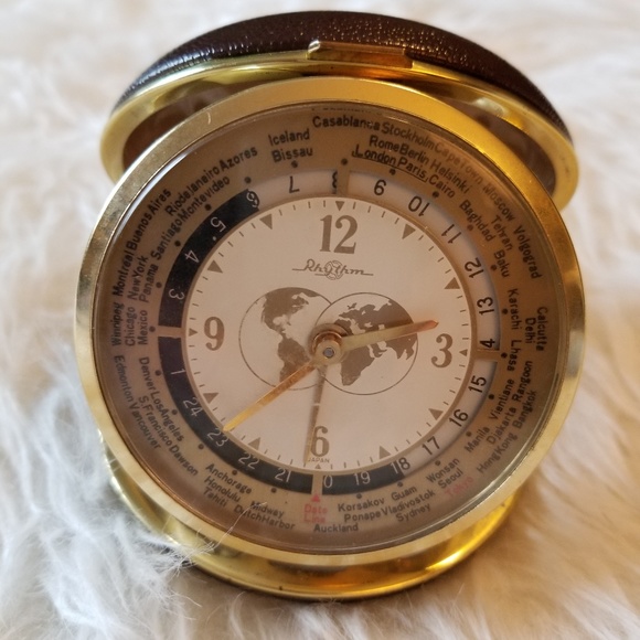Rhythm Other - Rhythm World Travel Alarm Clock Vintage Works